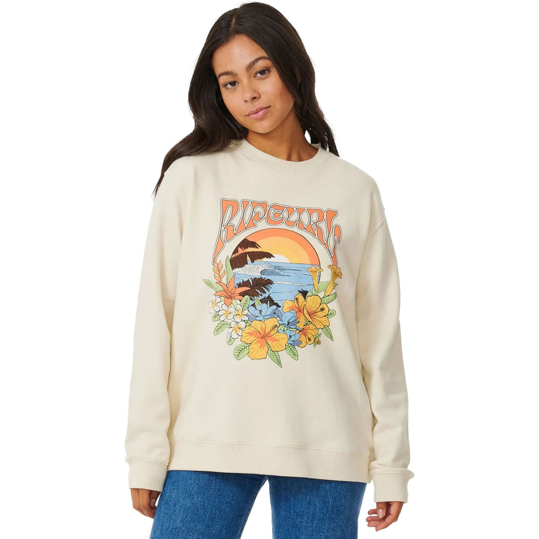 Rip Curl Womens Flora Desto Regular Crew Sweatshirt