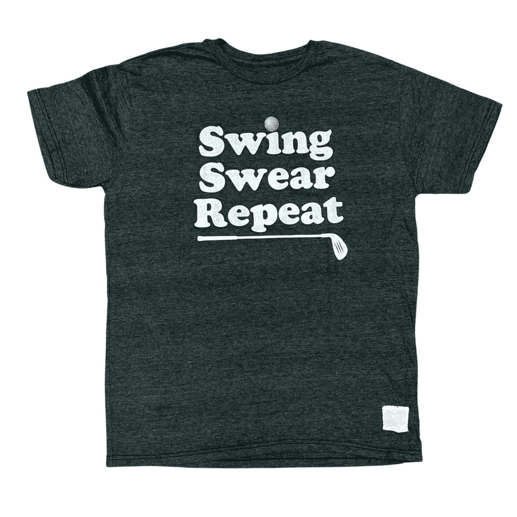 Original Retro Brand Mens Swing Swear Repeat Tri-Blend T Shirt