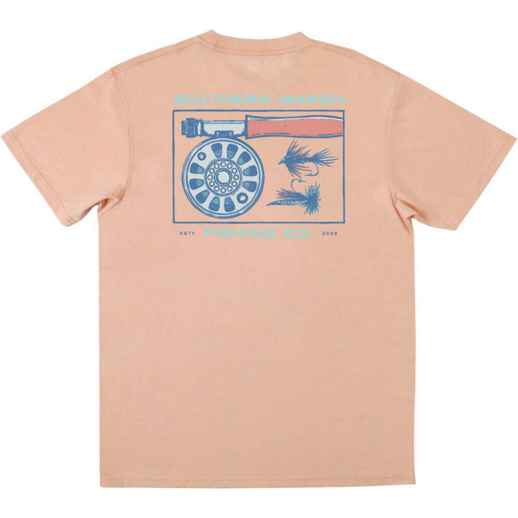 Southern Marsh Mens Seawash Fly Reel Short Sleeve T Shirt