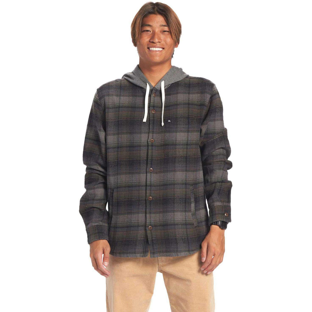 Quiksilver Mens Briggs Hooded Flannel Jacket